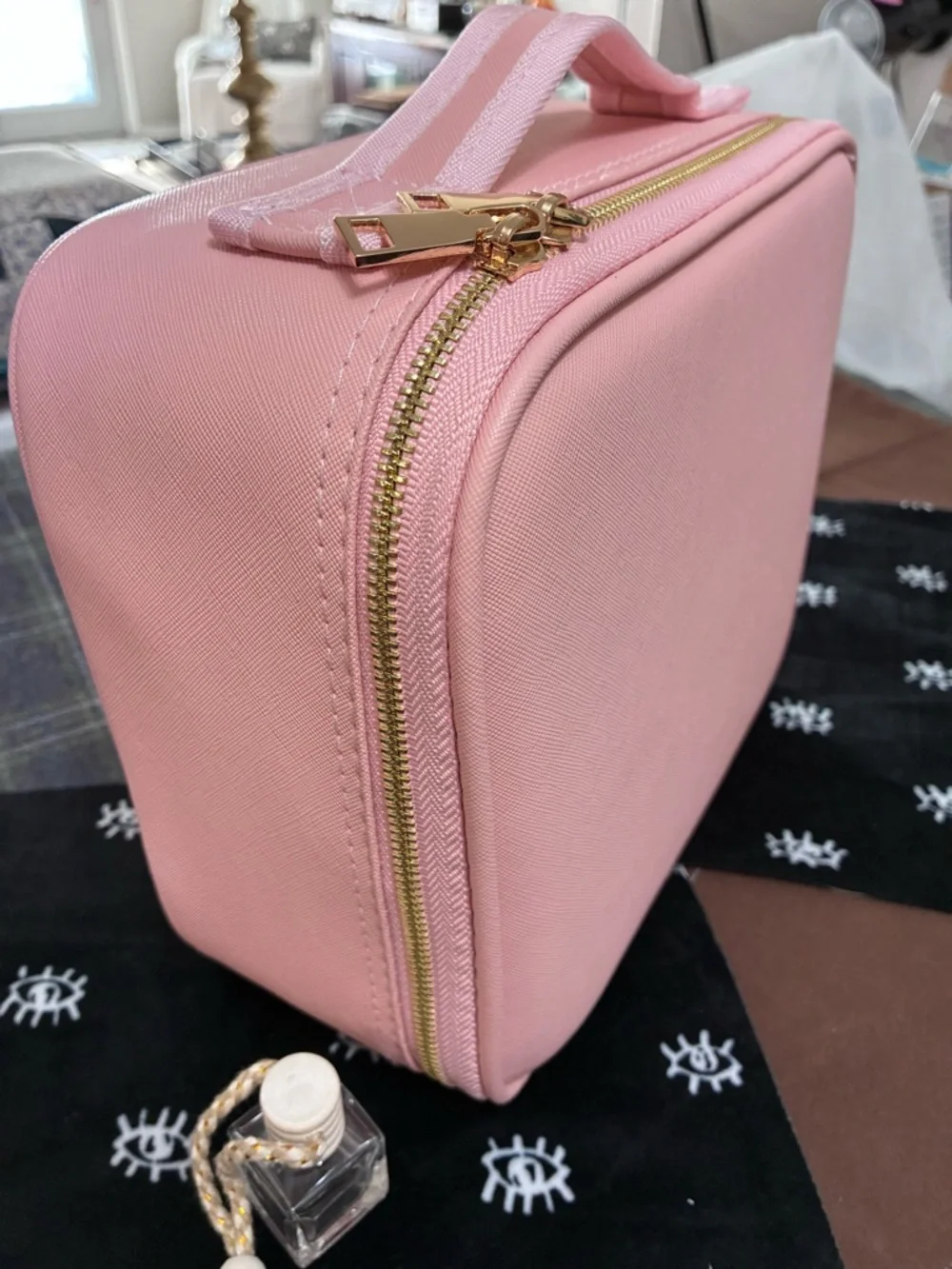 Pink Travel Makeup & Skincare Organizer Case